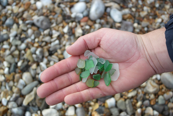 Finding sea glass