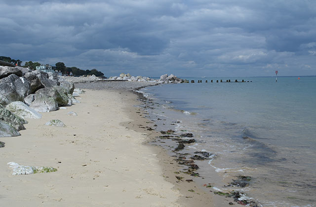Watch the ships sail by on the Solent from Springvale beach