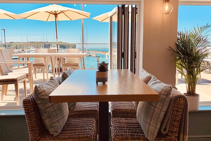 Places to eat with a sea view on the Isle of Wight