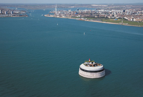 Spitbank Fort, an unusual venue in the middle of the Solent...